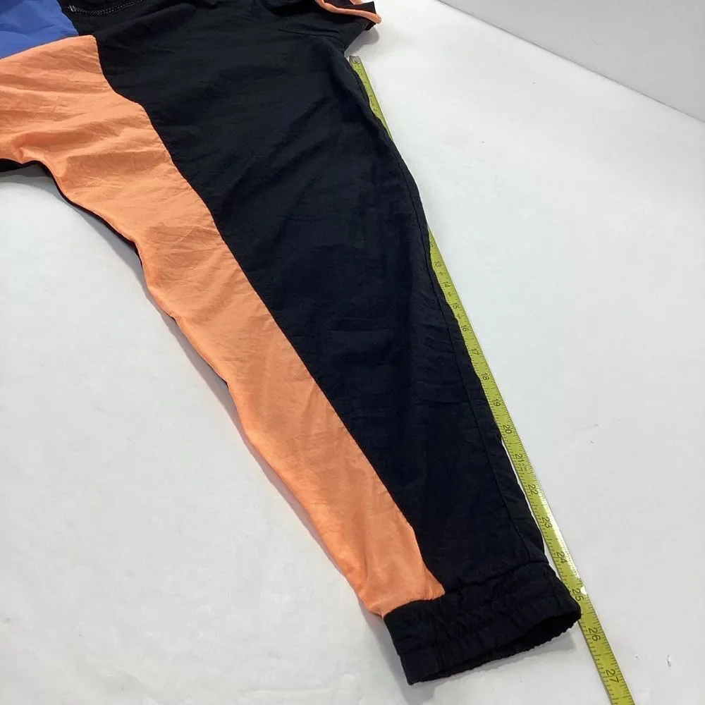 Shell Shock Brand Vintage Nylon Jacket Pullover Wing Arms Neon Orange